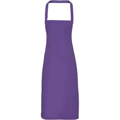 Premier Workwear Zástěra s laclem z biobavlny bez kapsy PR102 Purple Pantone 269 60x87cm