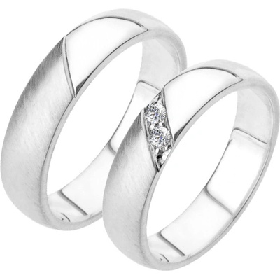 Snubní prsteny bílé zlato SP-223