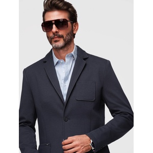Ombre Clothing Мъжки плетен сако с тънко кроене slim fit с фина текстура - тъмно синьо V3 M165 Ombre Clothing Ombre Clothing | Sin | МЪЖЕ | M