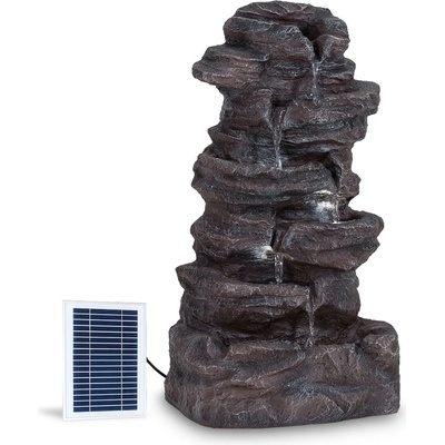 Stonehenge XL, соларен фонтан, LED осветление, полирезин, литиево-йонна батерия (SOL1-stonehengeXL-gr) (SOL1-stonehengeXL-gr)