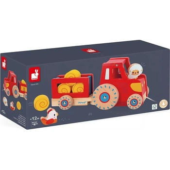 Janod Дървена играчка Janod - Трактор (J03317)