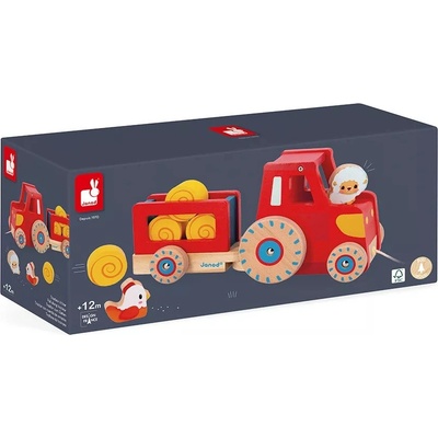Janod Дървена играчка Janod - Трактор (J03317)
