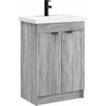 vidaXL Комплект мебели за баня Сив Сонома 56 x 37, 5 x 81 см (3404150)