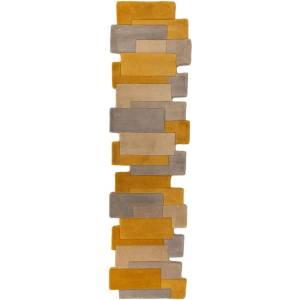 Flair Rugs Пътека от жълта и бежова вълна , 60 x 230 cm Collage - Flair Rugs (503119368342)
