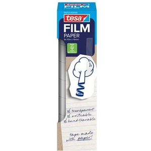 tesa Самозалепваща се лента, с възможност за писане, хартия, 19 mm x 10 m, TESA "Tesafilm", прозрачна 59213-00000-01 (59213-00000-01)
