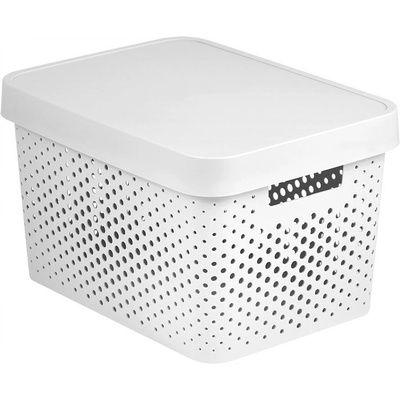 Curver Infinity Dots 17L s víkem bílý
