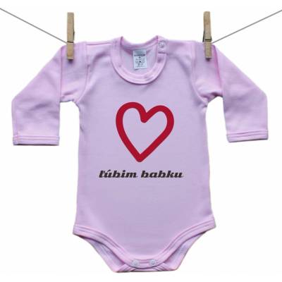 Boodyy Body s dlhým rukávom ružové Ľúbim babku
