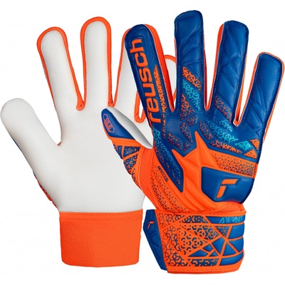 Reusch Attrakt Starter Solid Finger Support Junior shocking orange/blue