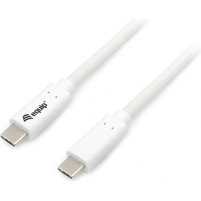 Equip Преобразувателен кабел - 128361 (USB-C 3.2 Gen1 към USB-C, мъжки/женски, PD: 60W, бял, 1 м) (128361)