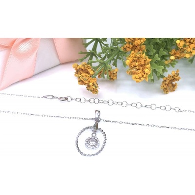 Jan Kos Jewellery Stříbrný řetízek s přívěskem 12123534