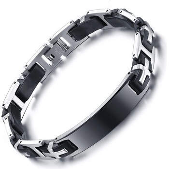 Talitha Мъжка гривна с кръстове и плочка за гравиране