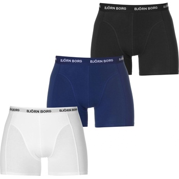Bjorn Borg Боксерки Bjorn Borg 3 Pack Solid Boxer Shorts - Blk/Wht/Nvy