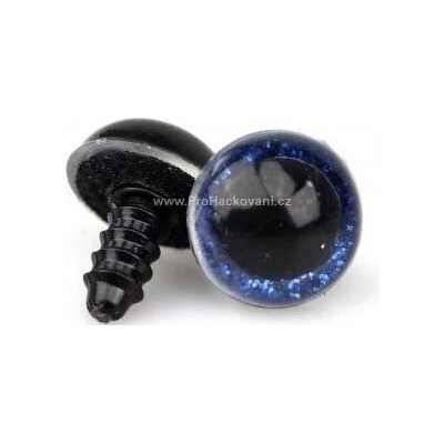 Pro Háčkování Oči bezpečnostní třpytivé modré, 18 mm