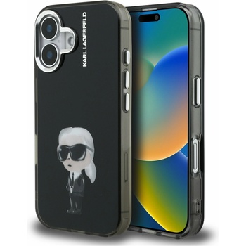 KARL LAGERFELD IML Aquarelle Karl Заден Калъф за iPhone 16 Black Karl Lagerfeld | Cheren | ЖЕНИ | UNI