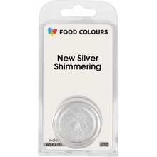 Food Colours Jedlá prachová perleťová farba New Silver Shimmering 2 Strieborná 5 g