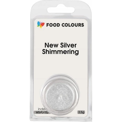 Food Colours Jedlá prachová perleťová farba New Silver Shimmering 2 Strieborná 5 g