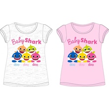 Dievčenské tričko Baby Shark svetlo šedý melír