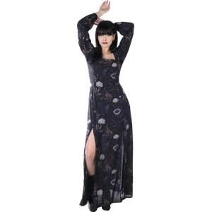 KILLSTAR дамска рокля KILLSTAR - Dusk's Garden - Black/Purple - KSRA014166