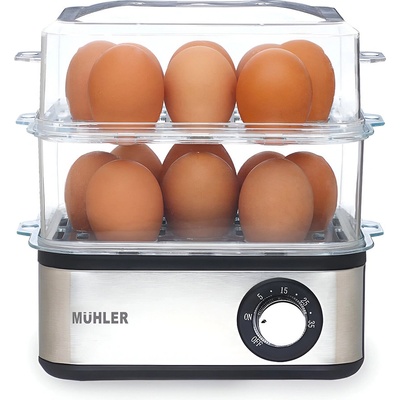 Muhler Уред за варене на яйца и готвене на пара muhler me-516, 500w, Сив - Код g8965 (g8965-3800139256494)