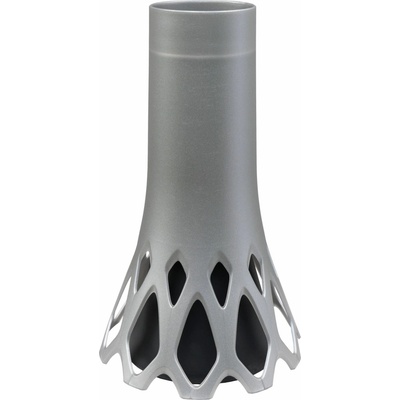 Váza hřbitovní Roseta stříbrná - se zátěží 1,3l – Zboží Dáma