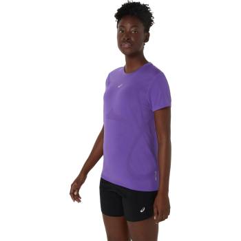 Asics Фланелка с къс ръкав Asics Women's Road Seamless Short Sleeve Performance Running Top - Edo Purple