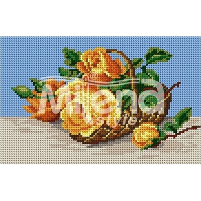 Milena Style Жълти рози - гоблен със схема конци Ariadna 1: 4