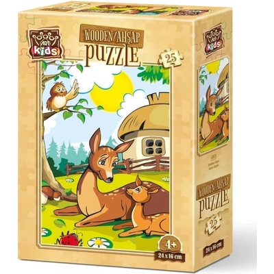 Art Puzzle Дървен детски пъзел Art Puzzle Мама и бебе, 25 части