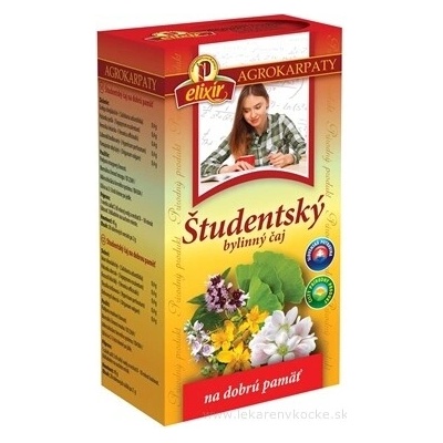 Agrokarpaty Studentský bylinný čaj na dobrou paměť 20 x 2 g
