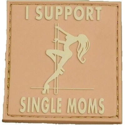 JACKETS TO GO Nášivka I SUPPORT SINGLE MOMS plast velcro DESERT