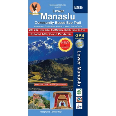 Lower Manaslu - turistická mapa