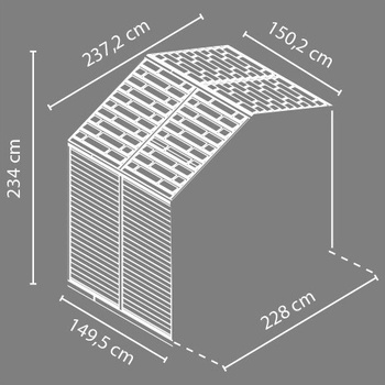 Palram Skylight 8x4 sivý