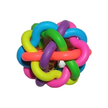 Pet Interest® Pet Interest Mногоцветна гумена топка със звънче