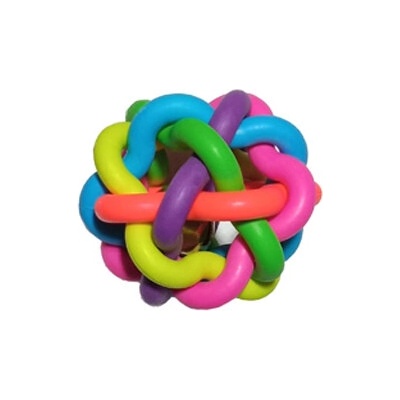 Pet Interest® Pet Interest Mногоцветна гумена топка със звънче