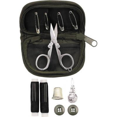 MFH Комплект за пътуване за шиене с калъф, маслиненозелен (27390)