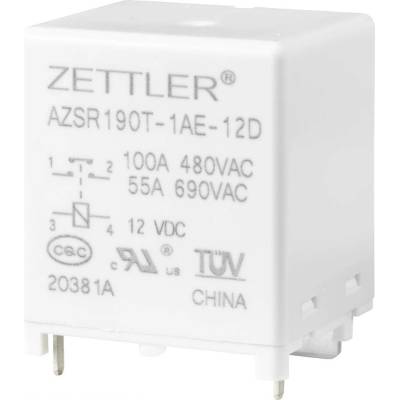 Zettler Electronics, AZSR190T-1AE-12D napájecí relé, 800 V/AC, 100 A, 1 ks