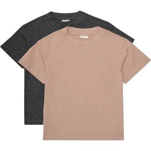 Minymo Детска тениска Minymo Kid's T-Shirt S/S Loose Fit 6683 (2-Pack) T-shirt - Fossil - размер 152 (EU) (704-5928-0123)