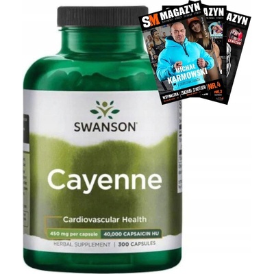 Swanson Cayenne Kajenský pepř 450 mg 300 kapslí