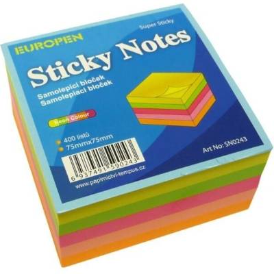 Notes Y Neon 75 x 75 mm mix barev