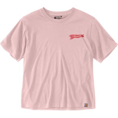 Carhartt Дамска тениска Carhartt Women's Tencel Fiber Series Loose Pennant Flag T-shirt - New Rose (916-6679-0212)