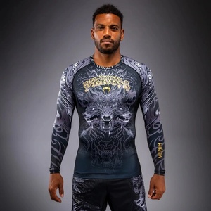 Venum | Официален Вносител за България Рашгард Venum Wolf Atak Long Sleeve Rashguard - Black/Grey - S
