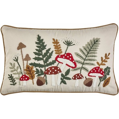 Catherine Lansfield Bavlnený dekoračný vankúš Embroidery Woodland 30x50