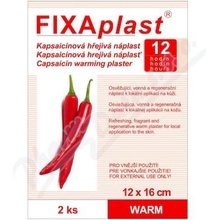 Fixaplast kapsaicinová hřejivá náplast Warm 12 x 16 cm 2 ks