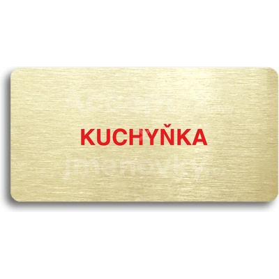 ACCEPT Piktogram KUCHYŇKA - zlatá tabulka - barevný tisk bez rámečku