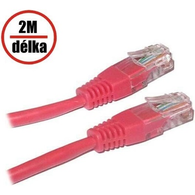 XtendLan PK_5UTP020red patch,Cat5E, UTP, 2m, červený
