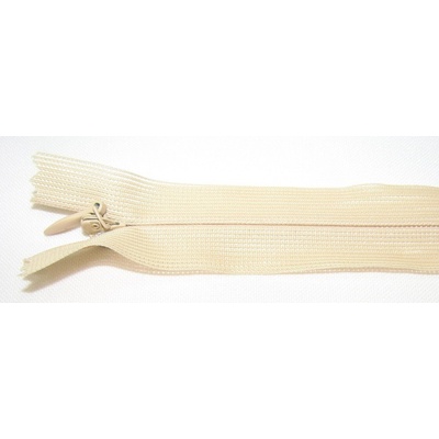 Zips krytý nedeliteľný 30cm béžová bledá