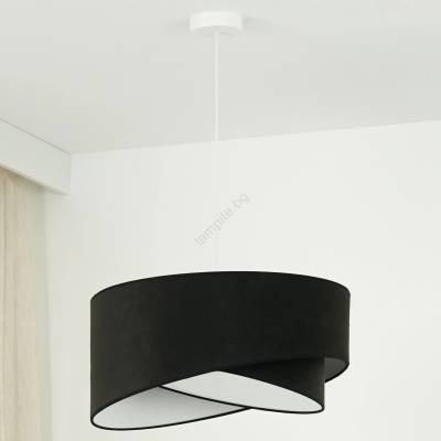 Brilagi - LED Пендел LYRA 1xE27/15W/230V черен/бял (BG1741)