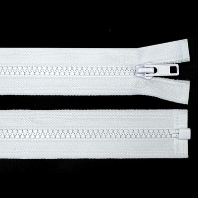 Pro Háčkování Kostěný zip No 5 dělitelný 50 cm bílý