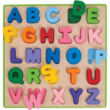Image 1 of Bigjigs Toys Цветен дървен пъзел Bigjigs - Английска азбука (BB055)