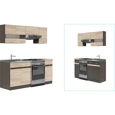 Black Red White Кухня Junona Line - 180 см