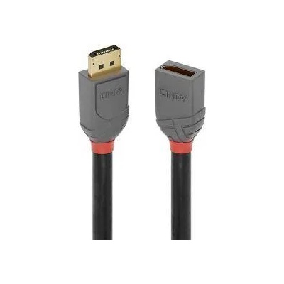 Lindy Кабел LINDY DisplayPort Anthra Line 8K 60Hz AA MF удължителен 3м, LNY-36498